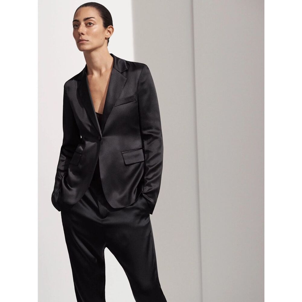 Nili Lotan Eveline Silk-satin blazer - Picture 1 of 13